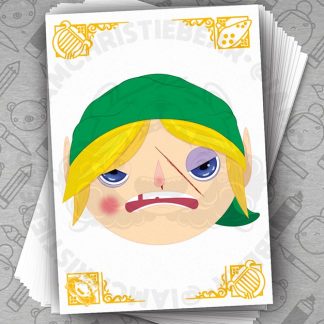 Legend Of Zelda Links Awakening Beat Up Fighter Portrait Print By ChristieBear