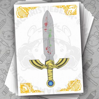 Legend Of Zelda Links Sword of Hyrule Master Sword Print By ChristieBear