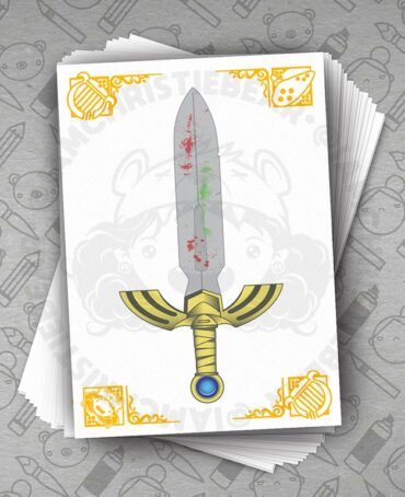 Legend Of Zelda Links Sword of Hyrule Master Sword Print By ChristieBear