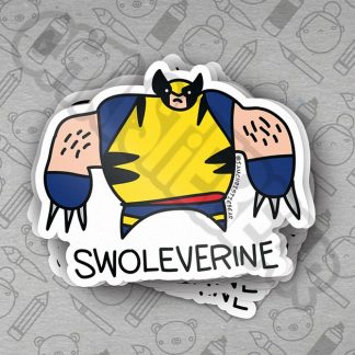 XMans Swoleverine Not XMen Wolverine Sticker By ChristieBear