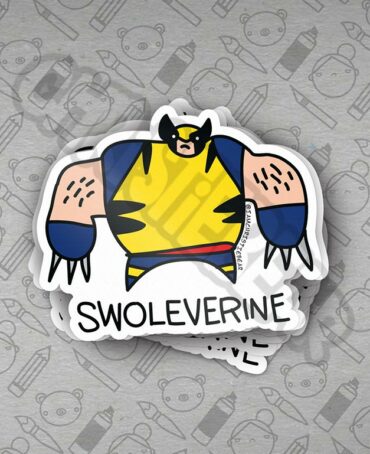 XMans Swoleverine Not XMen Wolverine Sticker By ChristieBear