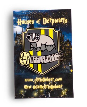 House of Derpwarts Hufflepuff hard enamel pin by ChristieBear