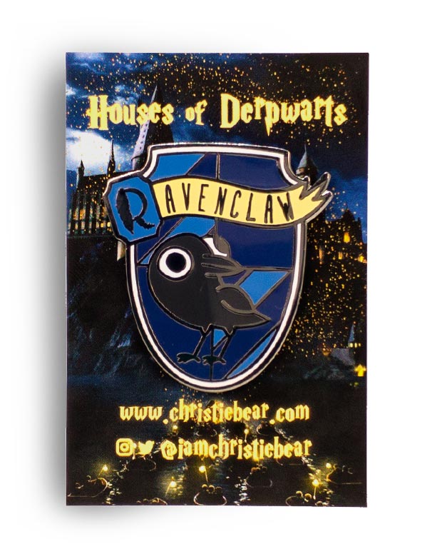House of Derpwarts Ravenclaw hard enamel pin by ChristieBear