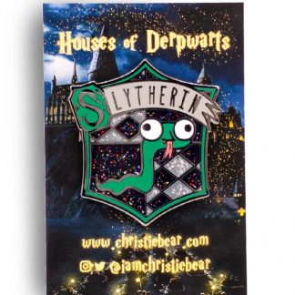 House of Derpwarts Slyhterin Glitter hard enamel pin by ChristieBear
