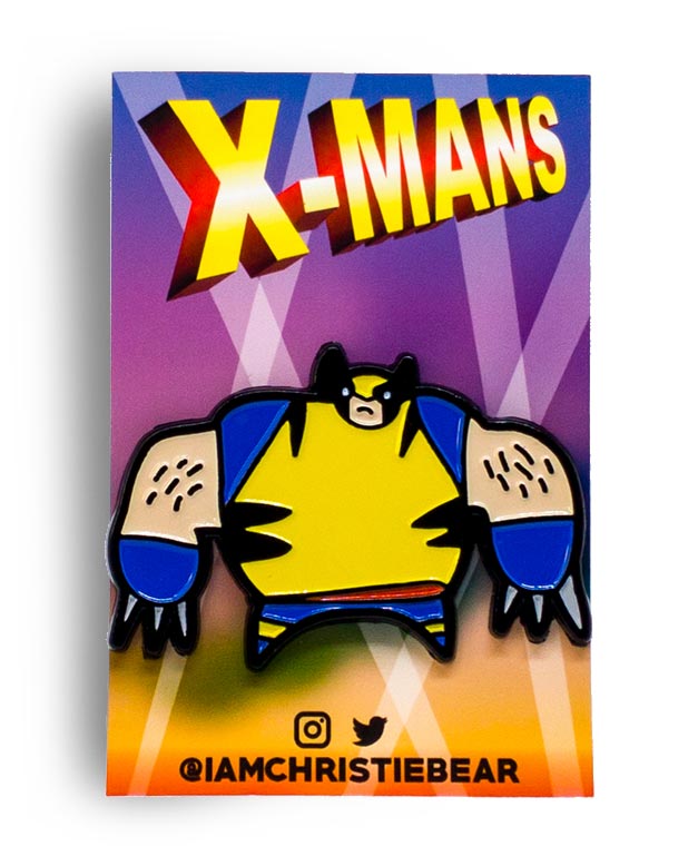 XMans Swoleverine Not Xmen Wolverine Soft Enamel Pin by ChristieBear