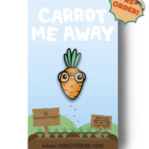 Carrot Me Away Enamel Pin by ChristieBear