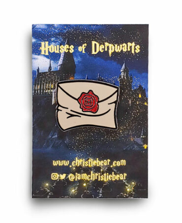 Houses of Derpwarts Acceptance Letter Glitter Harry Potter Hard Ename Pin Parody by ChristieBear