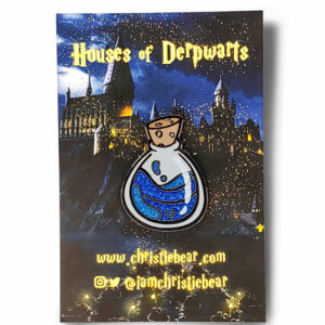 Houses of Derpwarts Blue Potion Glitter Harry Potter Hard Ename Pin Parody by ChristieBear