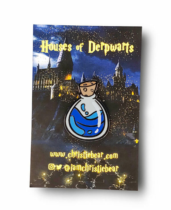 Houses of Derpwarts Blue Potion Harry Potter Hard Ename Pin Parody by ChristieBear