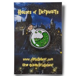 Houses of Derpwarts Green Potion Glitter Harry Potter Hard Ename Pin Parody by ChristieBear