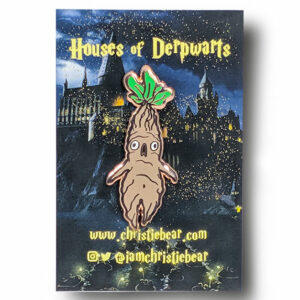 Houses of Derpwarts Mandrake Root Rose GoldHarry Potter Hard Ename Pin Parody by ChristieBear