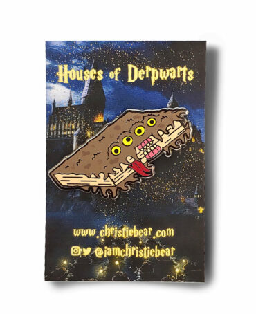 Houses of Derpwarts Monster Book of Monsters Harry Potter Hard Ename Pin Parody by ChristieBear